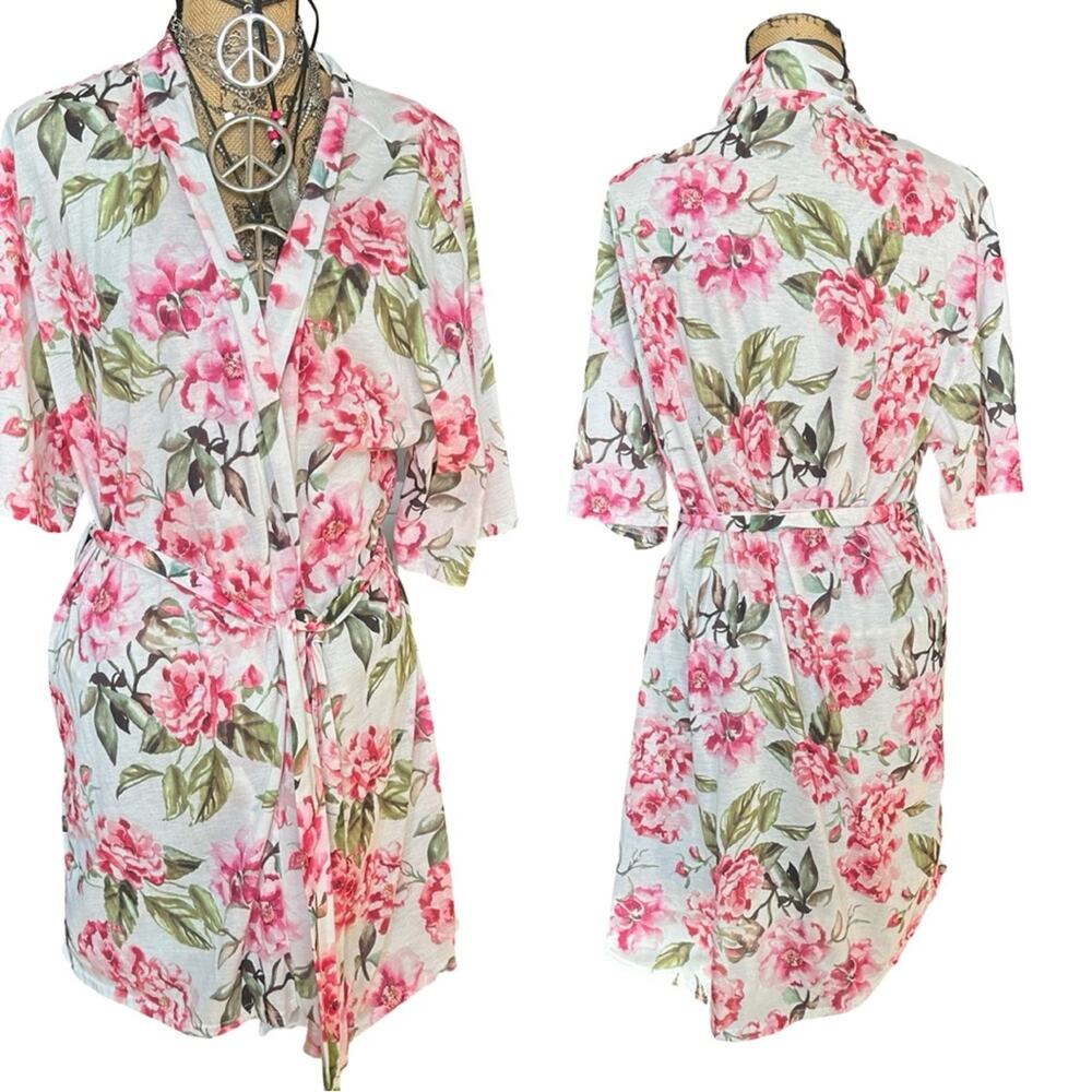 Show Me Your MuMu Intimate Sleepwear Pink Floral Women's Robe - SIZE OS one size